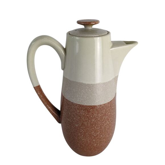 Vtg Mid-Century Harmony House Stonecrest Coffee Tea Pot 10" Tall Speckled w/ Lid - Picture 4 of 9